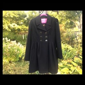 Betsey Johnson Wool Peplum Coat